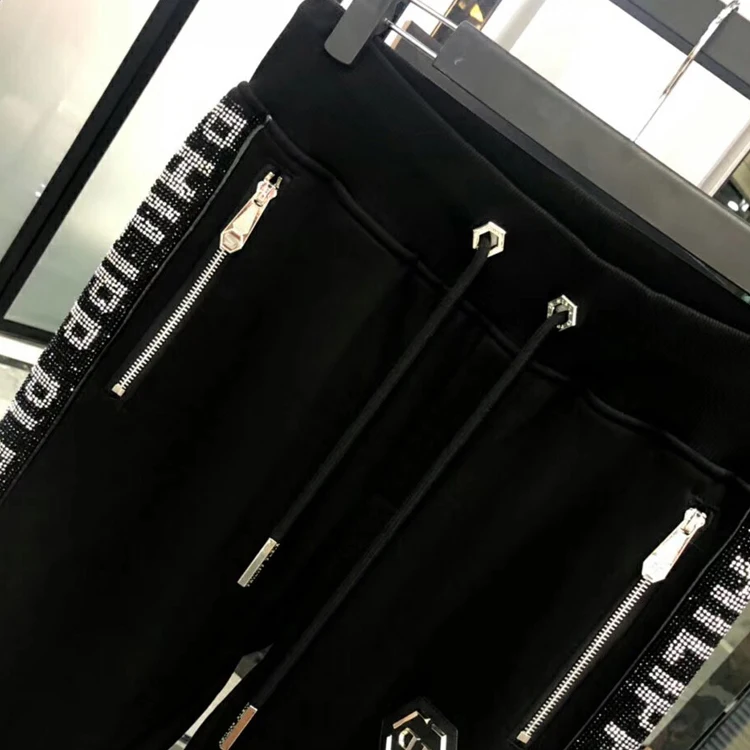 Starbags pp костюм с капюшоном Мужские боковые проглаженные буквы набор с бриллиантами креативный трендовый кардиган с капюшоном Брюки 2 штуки осень/зима