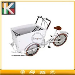 Горячая Pedicab Rickshaw электрическая 6/7 скоростей педаль три колеса голландский грузовой велосипед без электрической Bakfiet курьер товары трехколесный велосипед