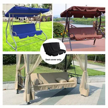 

150x150x10cm Patio Swing Seat Cover Waterproof 190T Coated Silver Polyester Taffeta Outdoor Yard Dust Rain Cover