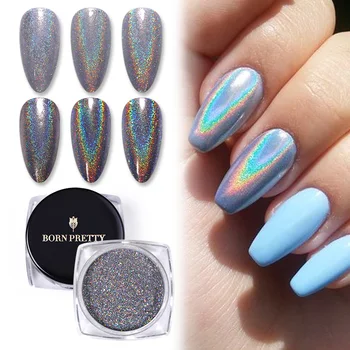 

BORN PRETTY Holographics Nail Powder Natural Dry Dazzing Nail Glittery Pigment Dust Nail Art Decorations Accessories 1g