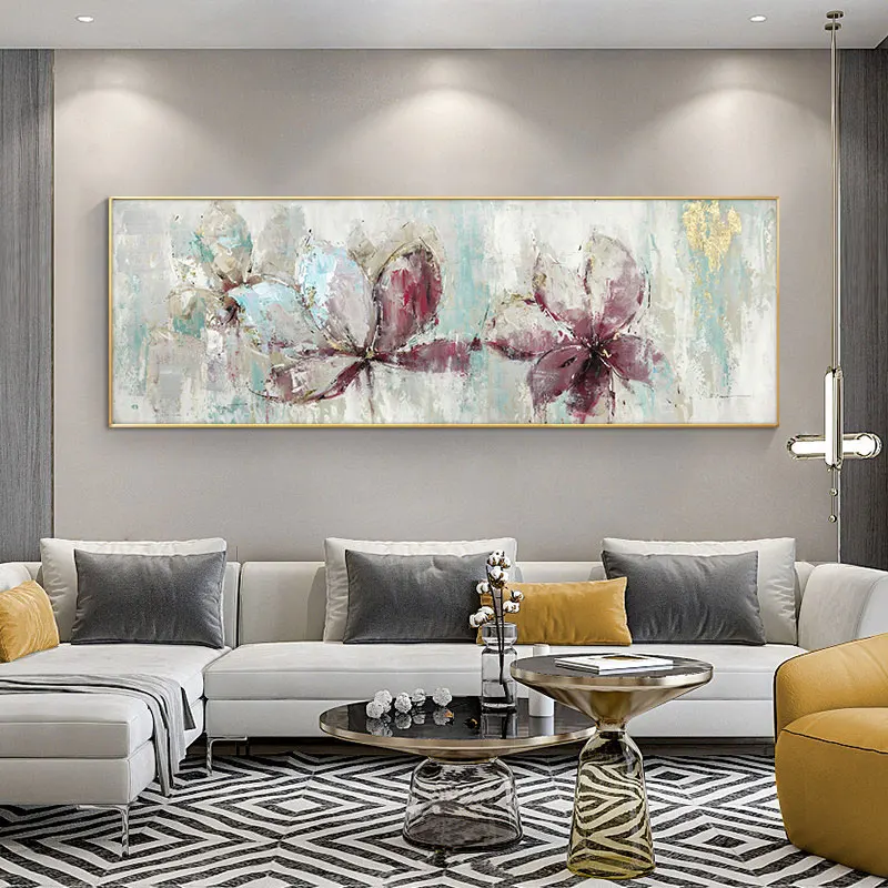 

Abstract Flower Oil Painting On Canvas Wall Art Picture Acrylic Painting For Living Room 100% Hand Painted Modern Home Decor