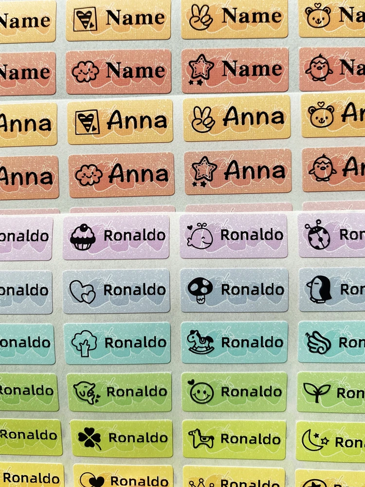 120Pcs S size Name Tag Sticker Customize Stickers Waterproof Personalized Labels Children School Stationery office Water variety