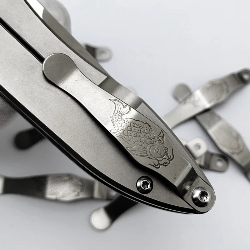 Koi 812 зажим для задней части титановое, титановое крепление для задней части из сплава 901 аксессуары зажим для ножа 902 аксессуары для задней части EDC инструменты