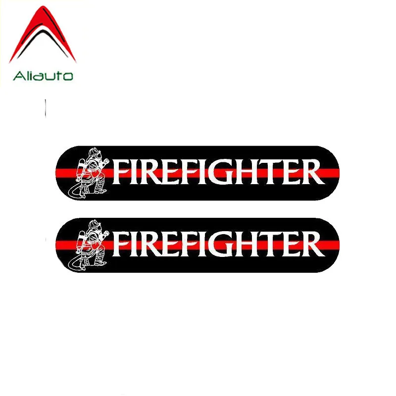 

Aliauto 2 X Funny Car Sticker Fireman Reflective PVC Decal for Peugeot Skoda Volvo Honda Civic Mitsubishi Lada Kia ,14cm*3cm