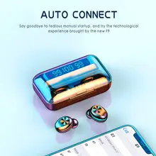 F9 TWS Touch Wireless Bluetooth 5 0 Headphone In ear Noise Canceling Bluetooth Earphone LED Display Charging Box for iphone