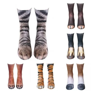 

2020 Hot Cotton Socks Women 3D Printing Funny Print Animal Socks Kawaii Cute Casual Fashion High Ankle Socks For Men And Women