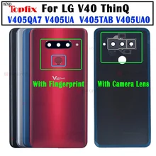 Чехол на заднюю панель для LG V40 ThinQ, крышка на батарейку, чехол на заднюю дверь с отпечатком пальца, стекло для камеры V405QA7 V405UA V405TAB V405UA0, чехол