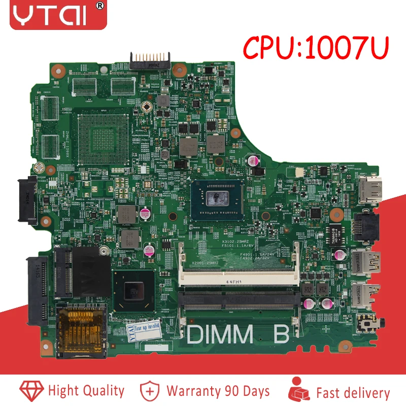 12204-1 Материнская плата для ноутбука DELL INSPIRON 2421 3421 5421 cpu: 1007U CN-0PTNPF 0PTNPF 5J8Y4 протестирована в целости и сохранности