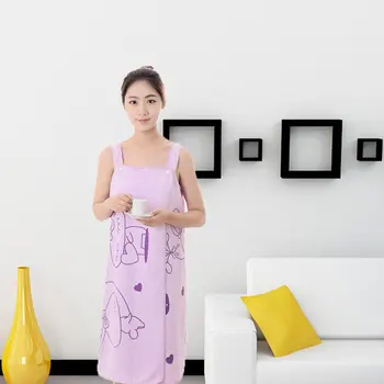 

1pcs Nanofibers Women Fast Drying Rabbit Wearable Bath Towel Shower SPA Wrap Body Beach Bathroom Bathrobe Bathing Supplies