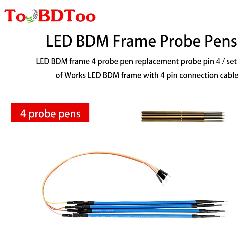 

LED BDM FRAME 4pcs Probe Pens Replacement Probe Pin 4pcs/Set Works LED BDM Frame With 4 Needles Connect Cable