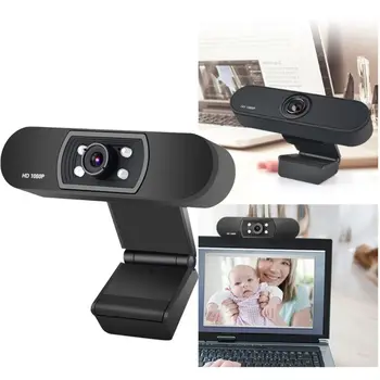 

Built-in Microphone Driverless ABS Computer Peripherals Video Conference USB 1080P H-D Webcam for PC Computer