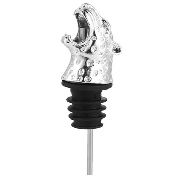 

Wine Bottle Caps Alloy Leopard Head Shaped Wine Pourer Stoppers Cute Wine Bottle Caps Beverage Bottle Stopper For Home Party