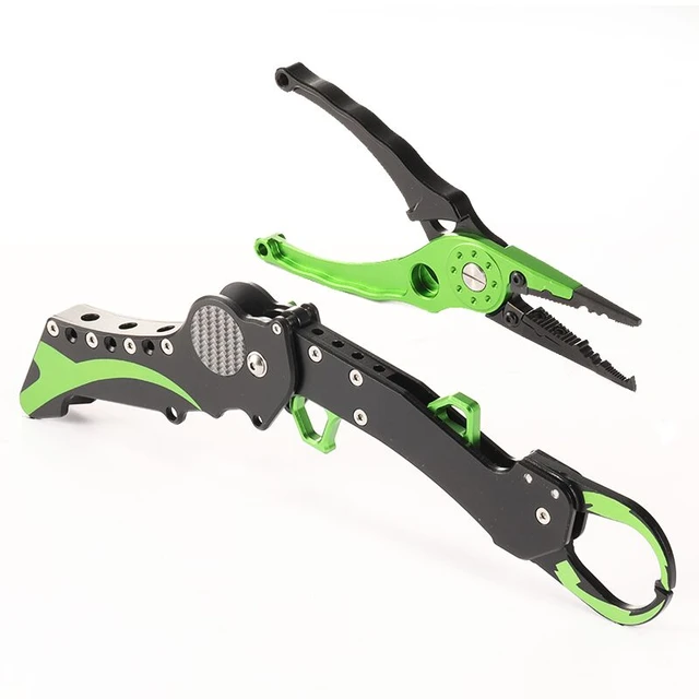 Portable Fish Grip Grabber Keeper Folding Lip Holder Pliers Multifunctional Fishing  Line Cutter Clamp Tackle Hook
