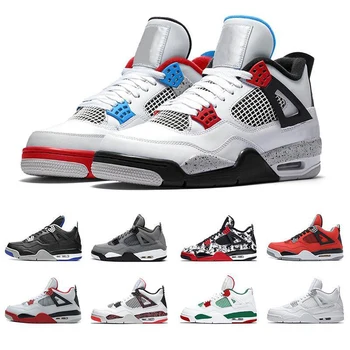 

2020 Hot Basketball Shoes Retro 4 Men Mens Pure Black Laser Sport Black Royal From Outdoor Sneakers Designer Shoes US7-13