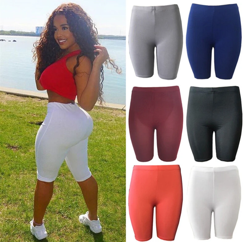 

Womens Fitness High Waist Quick Dry Skinny Bike Shorts 2020 New Tight Short Black Red Gray Slim Korean Sporty Shorts 6Colors