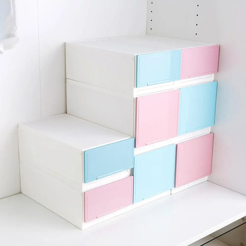 

Stackable Drawer Type Combination Storage Box Plastic Narrow Slit Wardrobe Multi-layer Storage Box Cabinet Organizer