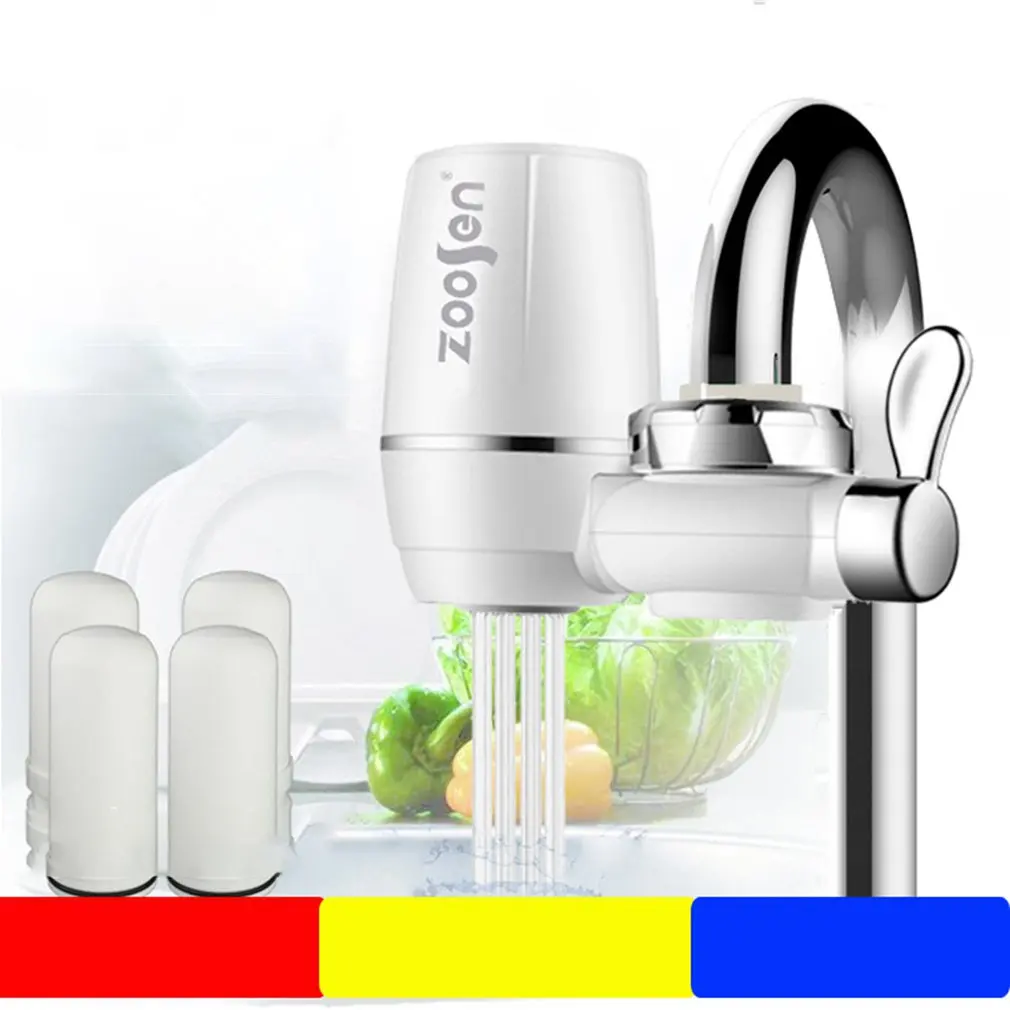 Tap Water Purifier Kitchen Faucet Washable Ceramic Percolator Mini Water Filter Filtro Rust Bacteria Removal Replacement Filter