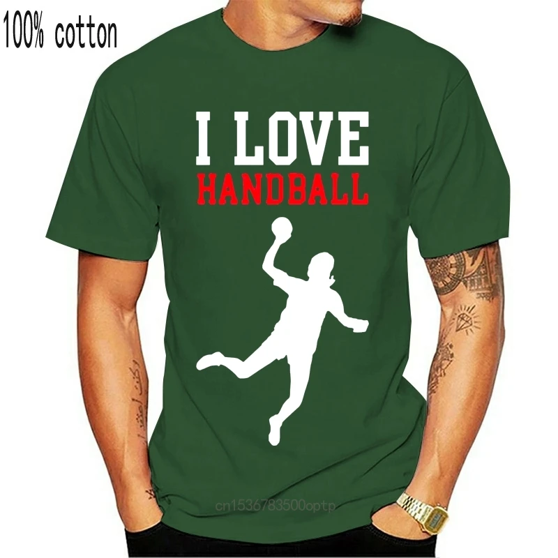Мужская модная футболка 2020 с коротким рукавом I Love Handball-Herren Повседневная | одежда
