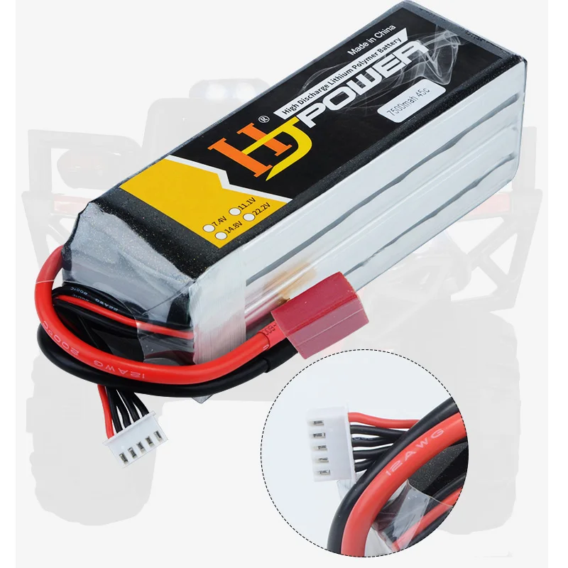 HJ 7,4 V 11,1 V 14,8 V 22,2 V 7500mAh 45C-90C RC 3s Lipo батарея для 1:10 RC TRX автомобиль Лодка Вертолет Дистанционное управление игрушки