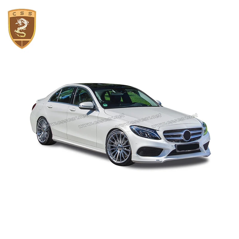 

Real Carbon Fiber Body Kit For C Class W205 2015 2016 Carbon Front Diffuser CARLSSN Style Auto Modification Car Styling
