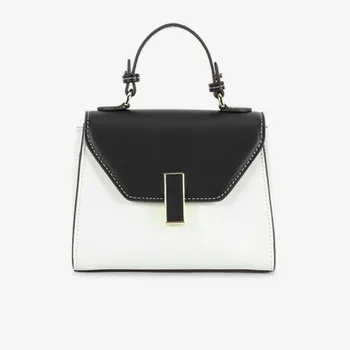 

New Genuine Leather Handbags Small Fresh and Contrast Color Single Shoulder Handbag Temperament Diagonal Women Bags Louie Vuiton