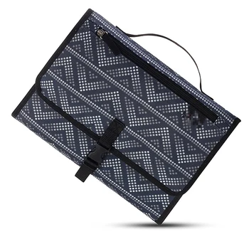 

Portable Baby Changing Pad Built-In Head Cushion Waterproof Travel Clutch Diaper Bag for Toddler