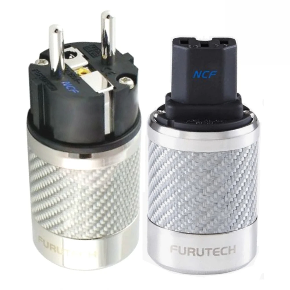 Prise HiFi Schuko Furutech FI-E50 NCF (R) FI-50 (R) connecteur d'alimentation adaptateur prise Rhodium haut de gamme boîte 15A 125V