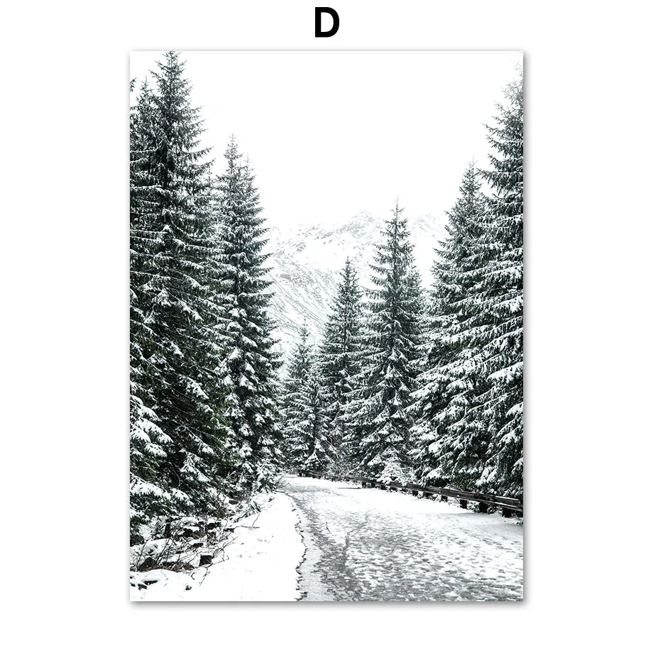 Reindeer-Cedar-Winter-Snow-Forest-House-Wall-Art-Canvas-Painting-Nordic-Posters-And-Prints-Wall-Pictures (6)