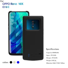 Модные расширительный Батарея Зарядное устройство чехол для OPPO Рено 10X Портативный резервного копирования Powerbank чехол 5000 мА/ч, чехол-аккумулятор