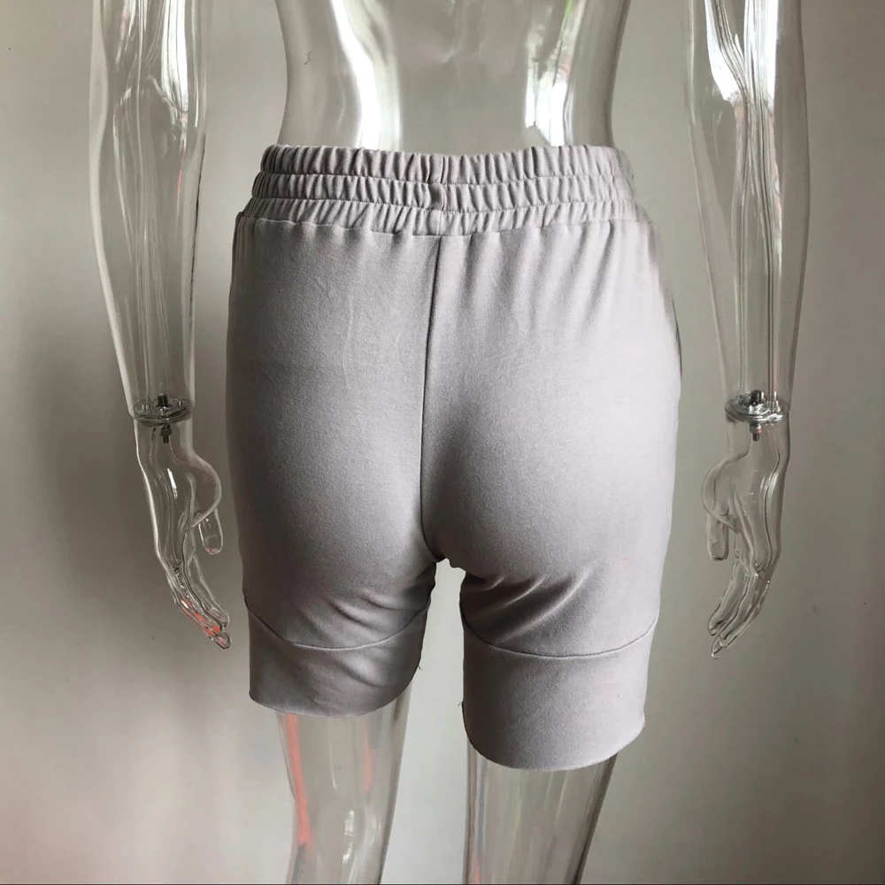 XLLAIS Женские сексуальные эластичные повседневные женские шорты обтягивающие серые брюки Прямая поставка одежда высокого качества уличная одежда
