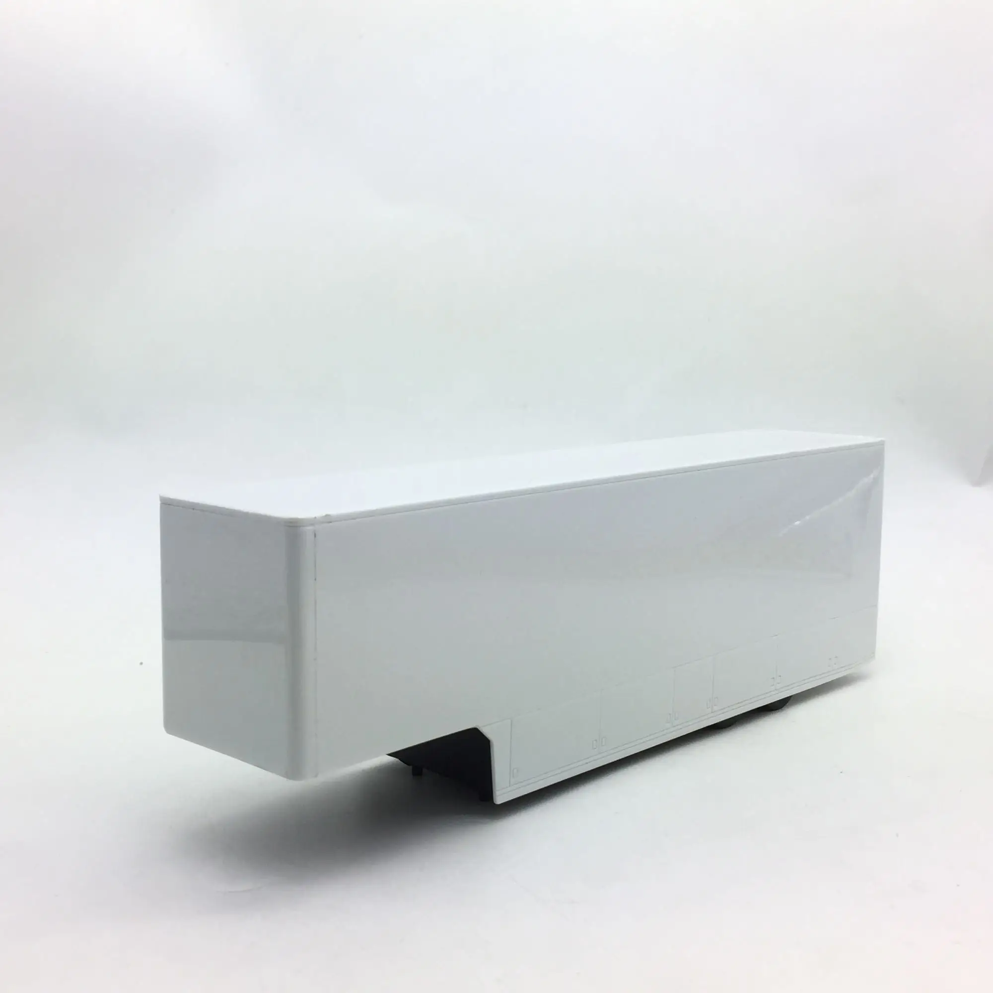 1/43 plastic compartment trailer car model accessories length 28cm - Color: White