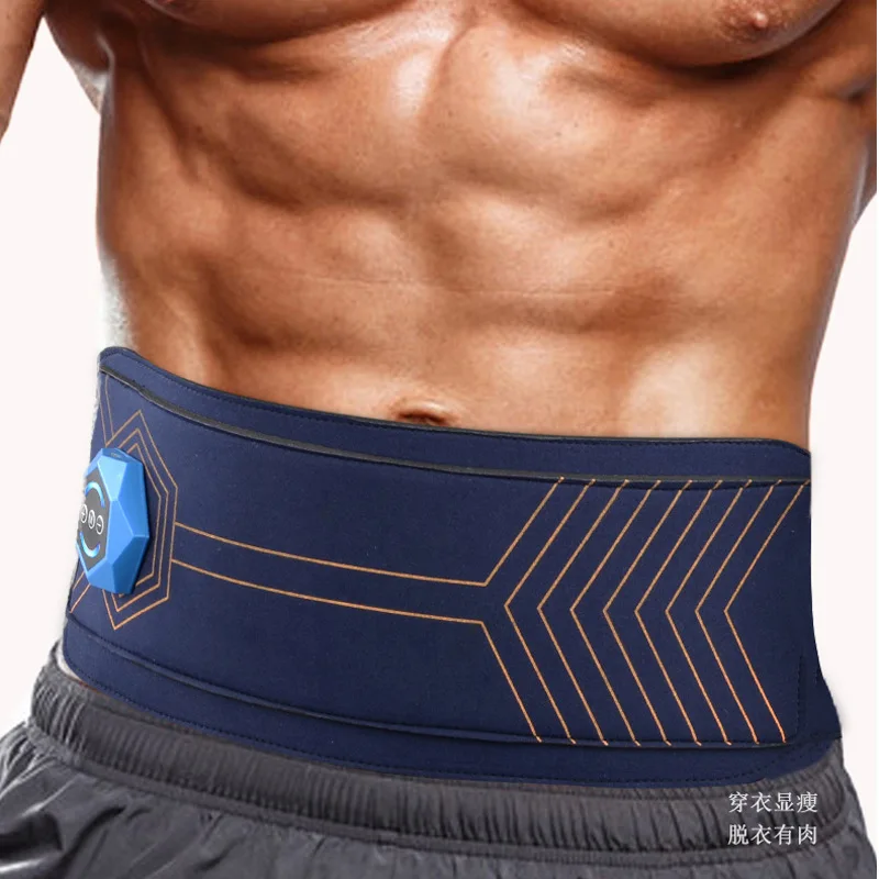USB Charge Abdominal Toning Belt Vibration Smart Fitness Ab Training Belt with Remote Control Massager Stimulator Belt Gel-Free