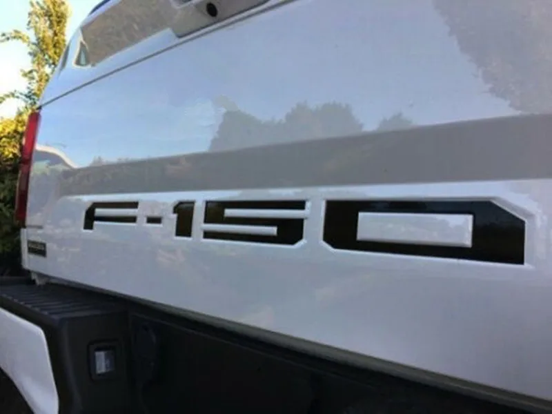Черный Черные задние ворота вставные буквы ABS пластиковые наклейки для Ford F-150- Новые - Название цвета: Черный