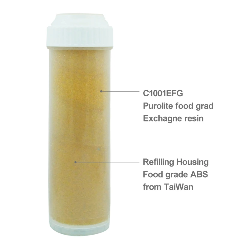 Food Household Water Purifier Yellow Water Softener Cation