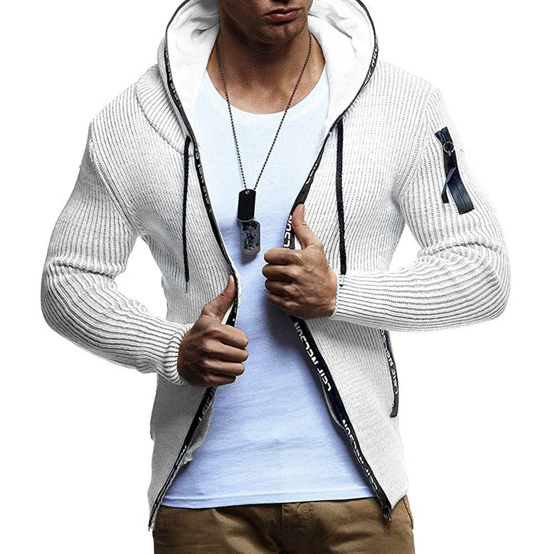 Dropshipping 2019 New Autumn Winter Cardigan Coats Men Solid Slim Fit Warm Sweater Men Casual Zipper Hooded Sweater Men Cardigan Dropshipping 2019 New Autumn Winter Cardigan Coats Men Solid Slim Fit Warm Sweater Men Casual Zipper Hooded Sweater Men Cardigan