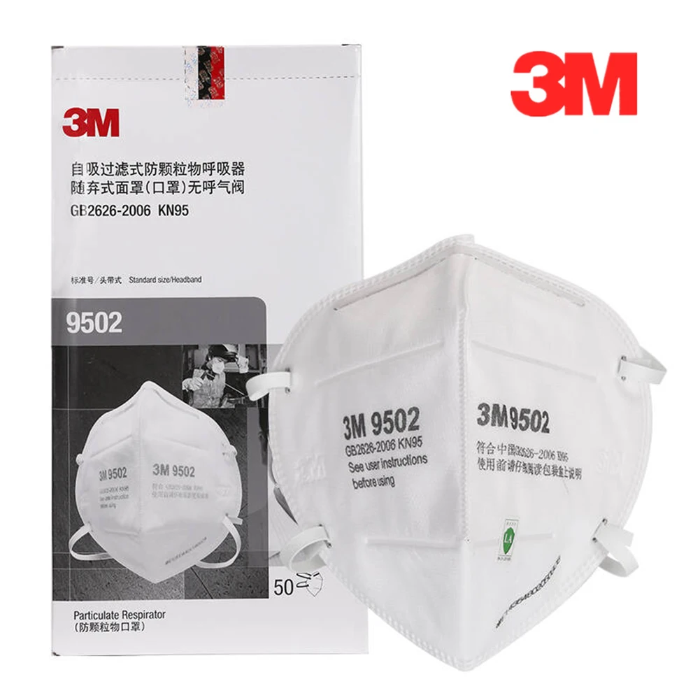 

3M 9502 Safety Protective FFP2 FFP3 N95 Dust Masks Anti-PM 2.5 Sanitary Working Respirator Safety Mask Dustproof Anti-particles