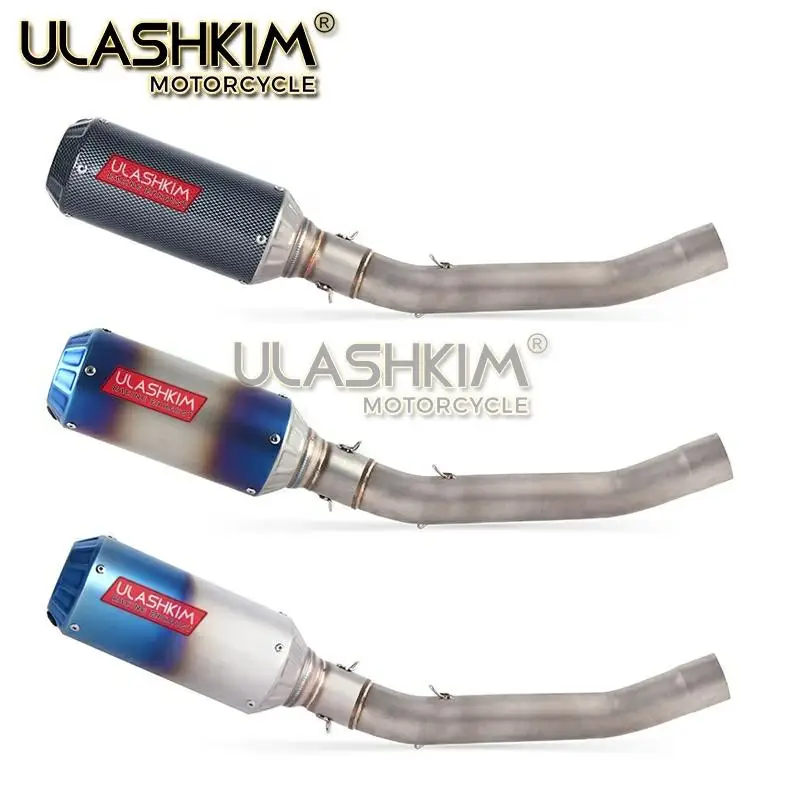 Motorcycle Exhaust Muffler Escape Middle Link Mid Pipe Full System Slip On For Kawasaki Z750 Z 750 With DB Killer