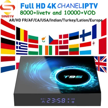 

SINOTV IPTV Arab Europe America UK NL Latin America Channel T95 H616 Smart TV Box 16G / 32G / 64G / Android TV Box 10.0 + 100M