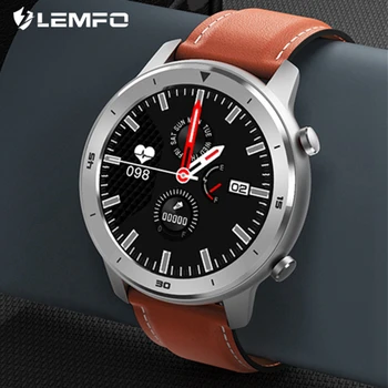 

LEMFO Smart Watch IP68 Waterproof Men Full Round Touch Heart Rate Blood Pressure Fitness Tracker Sport Watch For Huawei Android
