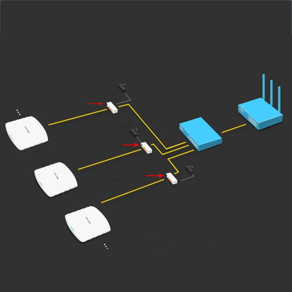 1 шт. 10 м/100Mbp пассивное питание через Ethernet RJ-45 сплиттер адаптер для настенного крепления для видеонаблюдения ip-камера сети