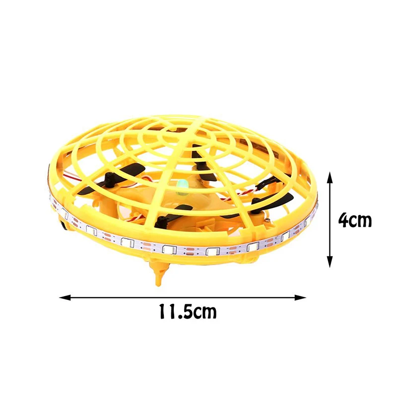 Mini Flying Helicopter with led light Infrared Induction Hand Controlled Interactive RC UFO Drone Quadcopter Toys For Children