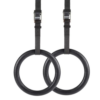 

Gymnastic Rings Pull-Up Fitness Gym Rings with Adjustable Straps for Strength Training Workout