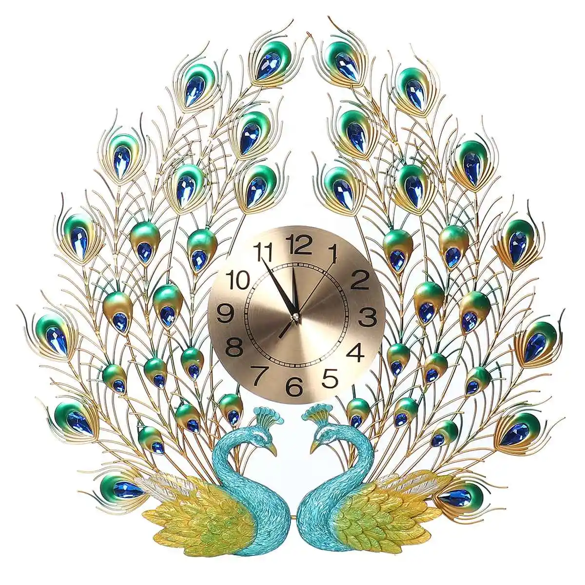 60x60 Cm Besar Peacock Wall Clock Modern Desain Rumah Dekorasi Dinding Menonton Ruang Tamu Kamar Tidur Bisu Jam Logam Digital Jam Dinding Wall Clocks Aliexpress