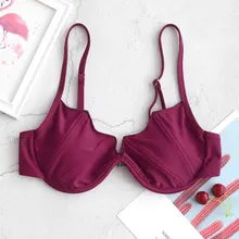 Топ Бикини на косточках с подкладкой в форме летучей мыши Zaful