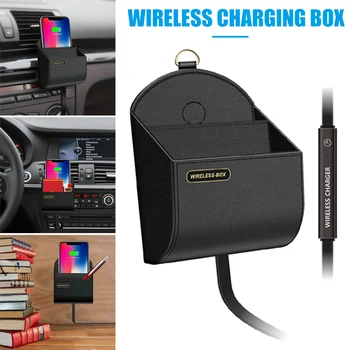 

Wireless Car Charger Fast Charging Pad Stand Air Vent Storage Charge Station Box for Vehicle JR Deals