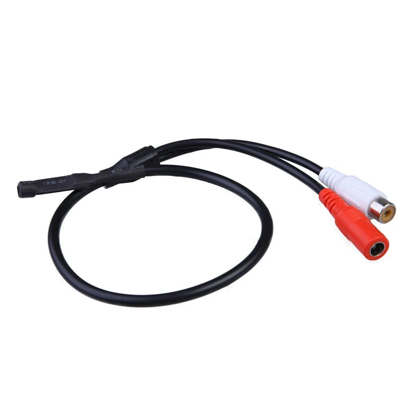 

Sensitive Audio Pickup Mic Microphone Cable For CCTV Security Monitor DVR Camera