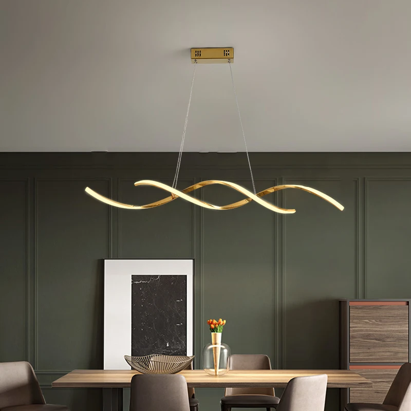 Chrome Gold LED Pendant Lamps Modern Home decor Hanging Lamp Restaurant Indoor Lighting Lights Kitchen Light Fixture | Освещение