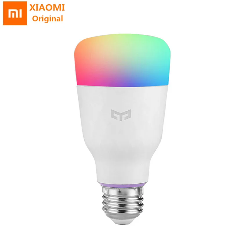 Оригинальная умная Светодиодная лампа Xiaomi Yeelight RGB цветная E27 10 Вт 800 лм смарт-лампа