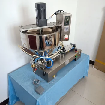 

Paste single head filling machine commercial pneumatic heating stir type quantitative filling machine