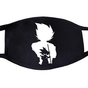 

Dragon Ball Japanese Anime Vegeta Gohan Dustproof Mouth Face Mask Unisex Black Cycling Anti-Dust Facial Protective Cover Masks